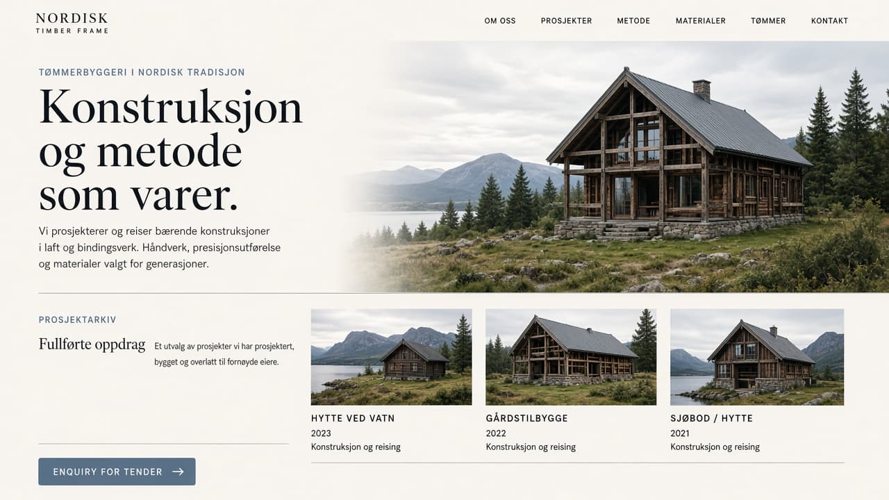 A contractor site that answers the tender